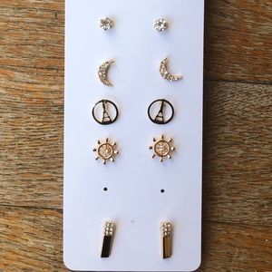 Cool Earring Bundle Gold Tone